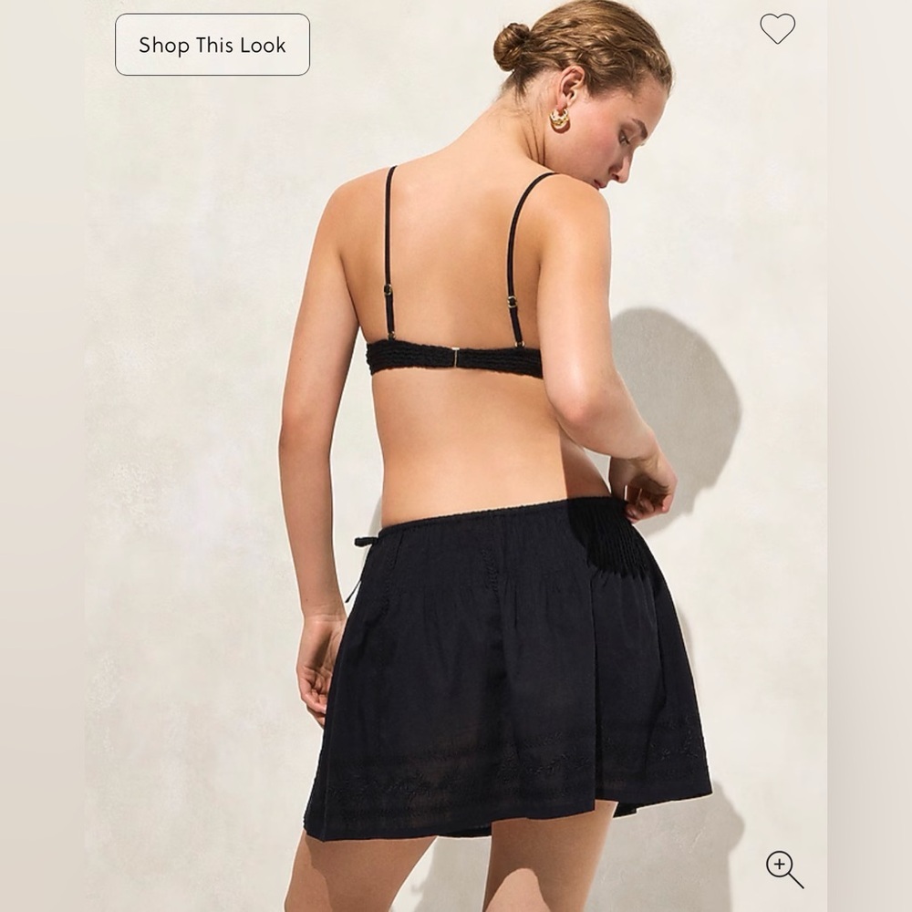 NWT J Crew Embroidered Side Tie Mini Skirt - Picture 4 of 11